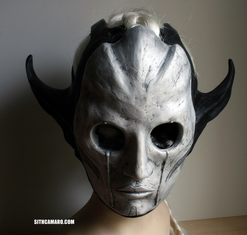 Dark Elf Latex Overhead Balaclava style Mask 